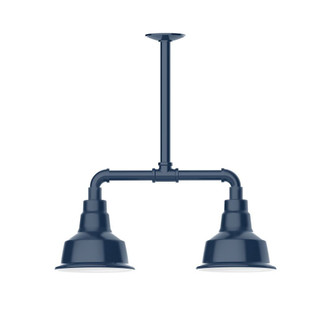 Warehouse Two Light Pendant in Navy (518|MSB18050T24G05)