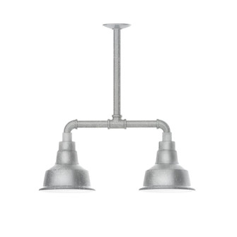 Warehouse Two Light Pendant in Painted Galvanized (518|MSB18049G05)