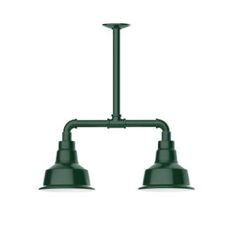 Warehouse Two Light Pendant in Forest Green (518|MSB18042T36)