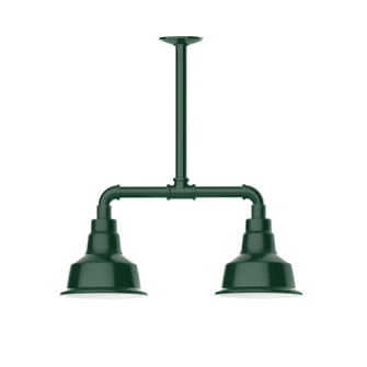 Warehouse Two Light Pendant in Forest Green (518|MSB18042)
