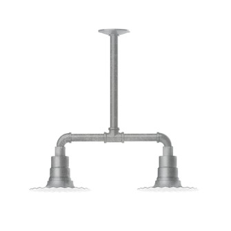 Radial Two Light Pendant in Painted Galvanized (518|MSB15749T36)