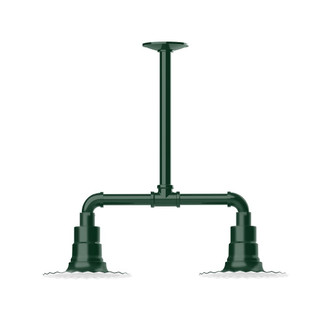 Radial Two Light Pendant in Forest Green (518|MSB15742T48G05)