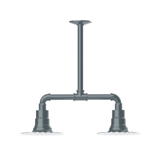 Radial Two Light Pendant in Slate Gray (518|MSB15740T24G05)