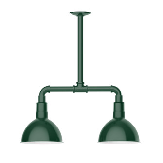 Deep Bowl Two Light Pendant in Forest Green (518|MSB11442T48)