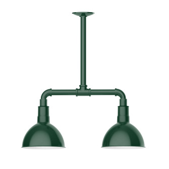 Deep Bowl Two Light Pendant in Forest Green (518|MSB11442T36)