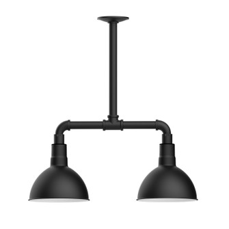 Deep Bowl Two Light Pendant in Black (518|MSB11441T24)