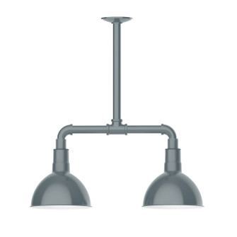 Deep Bowl Two Light Pendant in Slate Gray (518|MSB11440)