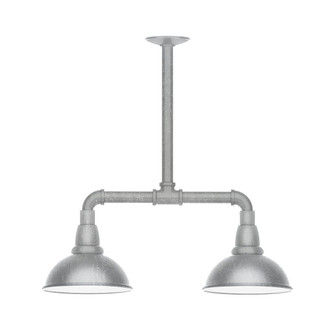 Cafe Two Light Pendant in Painted Galvanized (518|MSB10549T48W08)