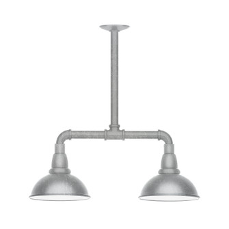 Cafe Two Light Pendant in Painted Galvanized (518|MSB10549T48)