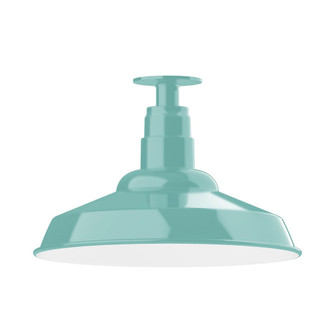 Warehouse One Light Flush Mount in Sea Green (518|FMB18448W16)