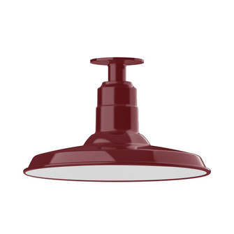 Warehouse One Light Flush Mount in Barn Red (518|FMB18355W14)