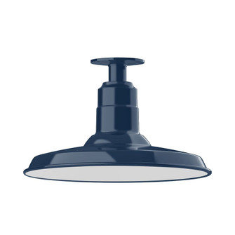 Warehouse One Light Flush Mount in Navy (518|FMB18350)