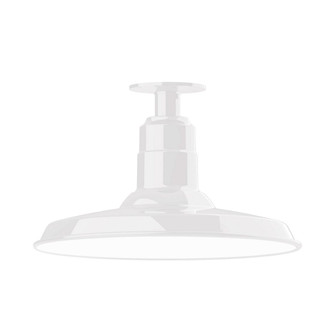Warehouse One Light Flush Mount in White (518|FMB18344G05)