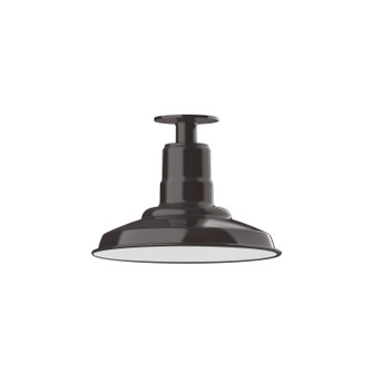 Warehouse One Light Flush Mount in Architectural Bronze (518|FMB18251)