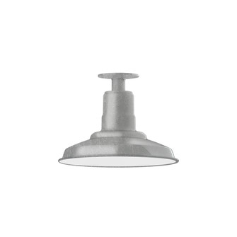 Warehouse One Light Flush Mount in Painted Galvanized (518|FMB18249)
