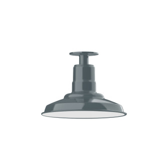 Warehouse One Light Flush Mount in Slate Gray (518|FMB18240)