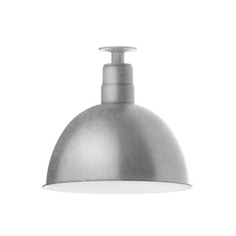Deep Bowl One Light Flush Mount in Painted Galvanized (518|FMB11749)