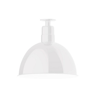 Deep Bowl One Light Flush Mount in White (518|FMB11744)