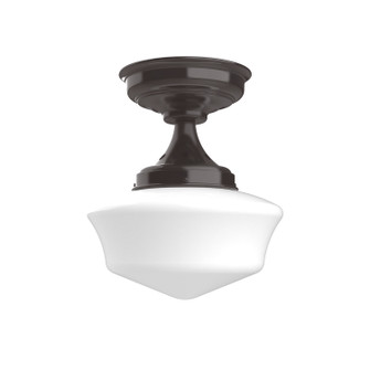 Schoolhouse One Light Flush Mount in Architectural Bronze (518|FMA02151)