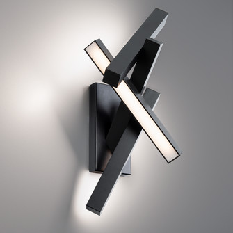 Chaos LED Outdoor Wall Sconce in Black (281|WSW64824BK)