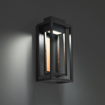 Dorne LED Outdoor Wall Sconce in Black & Aged Brass (281|WSW57018BKAB)