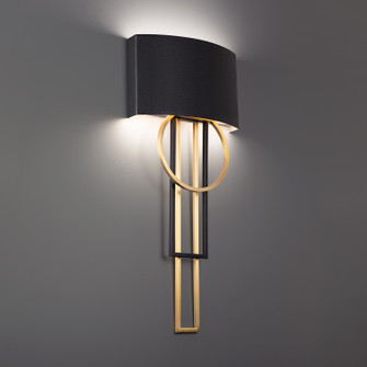 Sartre LED Wall Sconce in Black & Aged Brass (281|WS80332BKAB)