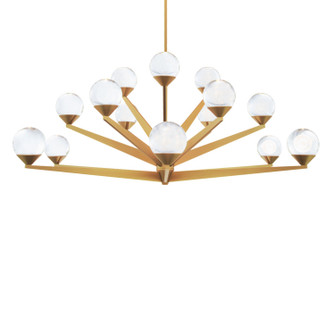 Double Bubble LED Chandelier in Aged Brass (281|PD82042AB)