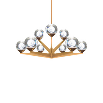 Double Bubble LED Chandelier in Aged Brass (281|PD82027AB)