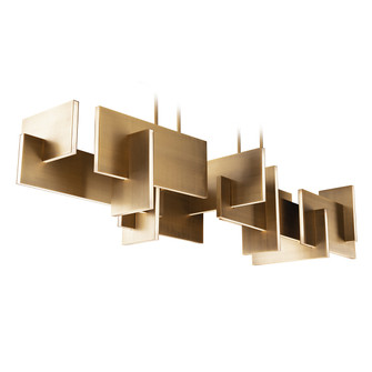 Amari LED Linear Pendant in Aged Brass (281|PD79058AB)