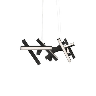 Chaos LED Linear Pendant in Black (281|PD64848BK)