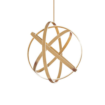 Kinetic LED Chandelier in Aged Brass (281|PD61738AB)