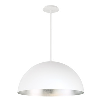Yolo LED Pendant in Silver Leaf/White (281|PD55726SL)