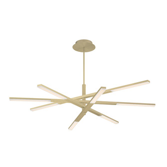 Stacked LED Chandelier in Brushed Brass (281|PD50748BR)