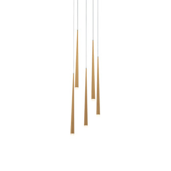 Cascade LED Pendant in Aged Brass (281|PD41805RAB)