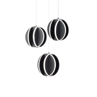 Carillion LED Chandelier in Black (281|PD36203RBK)