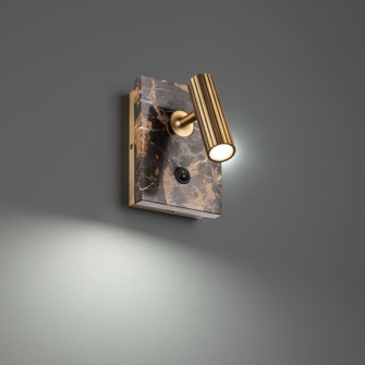 Nexus LED Task & Reading Bed Light in Black & Aged Brass (281|BL54307BKAB)