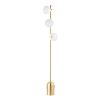 Belle Three Light Floor Lamp in Aged Brass (428|HL724403AGB)