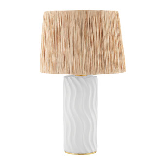 Daniella One Light Table Lamp in Aged Brass (428|HL722201AGBCWW)