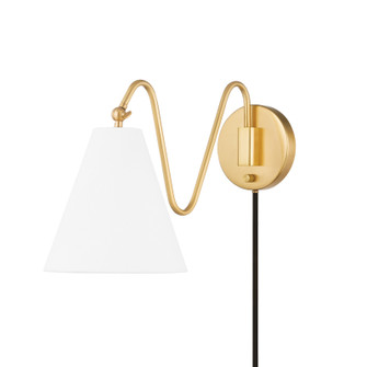 Onda One Light Wall Sconce in Aged Brass (428|HL699101AGB)