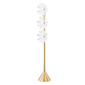 Twiggy Three Light Floor Lamp in Aged Brass/Textured White (428|HL698403AGBTWH)