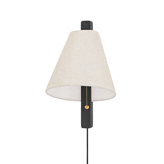 Ellen One Light Wall Sconce in Aged Brass/Wood Charred Ash (428|HL636201AGBWCA)