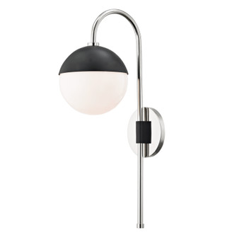 Renee One Light Wall Sconce in Polished Nickel/Black (428|HL249101PNBK)