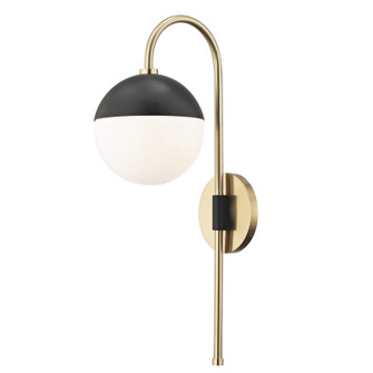 Renee One Light Wall Sconce in Aged Brass/Black (428|HL249101AGBBK)