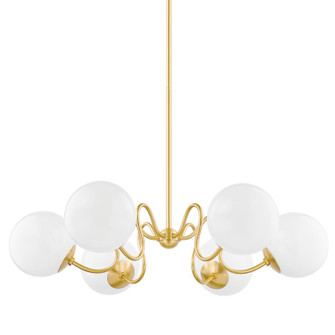 Havana Six Light Chandelier in Aged Brass (428|H772806AGB)