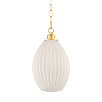 Hillary One Light Pendant in Aged Brass (428|H771701SAGB)