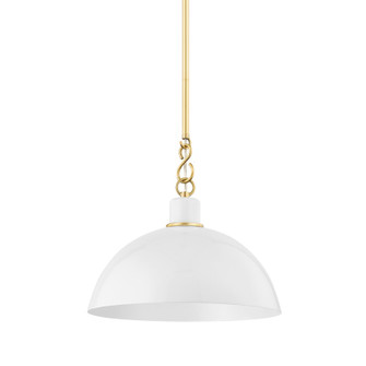 Camille One Light Pendant in Aged Brass (428|H769701SAGBGWH)
