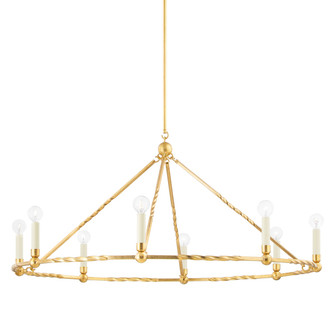 Josephine Eight Light Chandelier in Vintage Gold Leaf (428|H738808VGL)