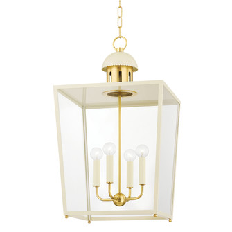 June Four Light Lantern in Aged Brass (428|H737704LAGBSCR)
