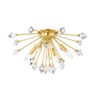 Genesis Four Light Flush Mount in Aged Brass (428|H727504AGB)