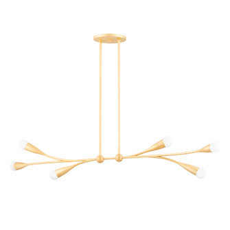 Elsa Six Light Linear in Gold Leaf (428|H689906GL)